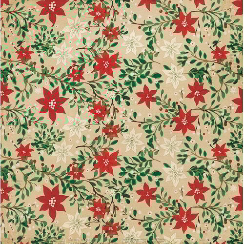 PhotoPlay - Christmas Junque - 12 x 12 Double-Sided Cardstock - Poinsettia
