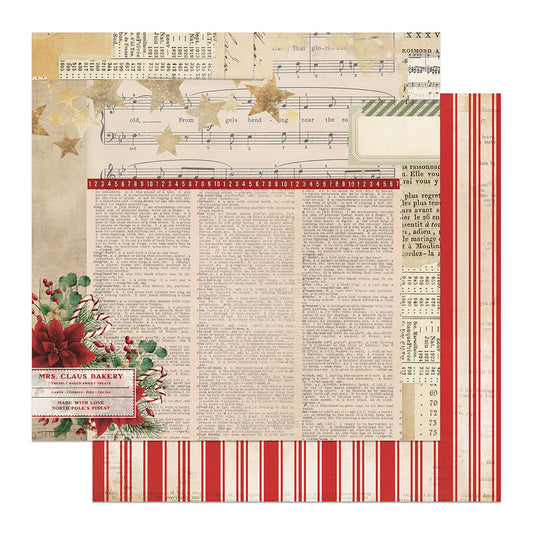 PhotoPlay - Christmas Junque - 12 x 12 Double-Sided Cardstock - Mrs. Claus Bakery