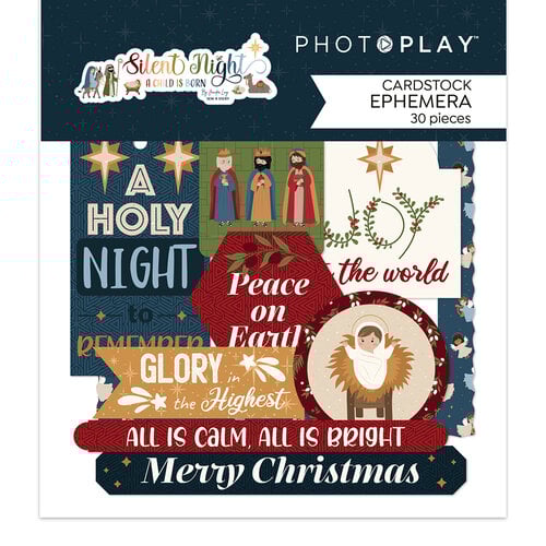 PhotoPlay - Silent Night Collection - Ephemera - Die Cut Cardstock Pieces