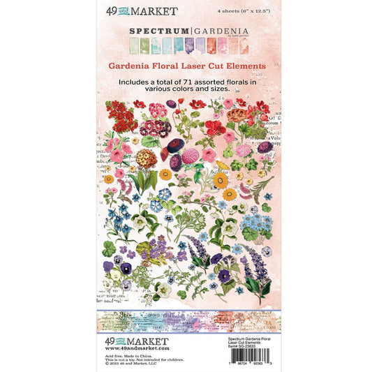 49 and Market - Spectrum Gardenia Collection - Laser Cut Elements - Floral