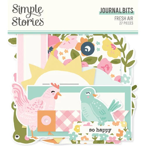 Simple Stories - Fresh Air Collection - Ephemera - Journal Bits