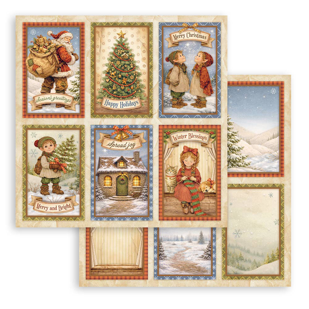 Stamperia - Silent Night Collection - 12 x 12 Double Sided Paper - 6 Cards