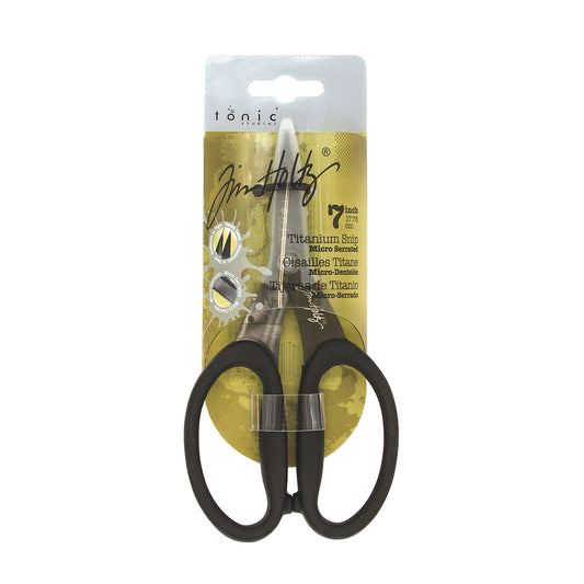 Tonic Studios - Tim Holtz - Titanium Non-Stick Micro Serrated Scissors - 7 Inches