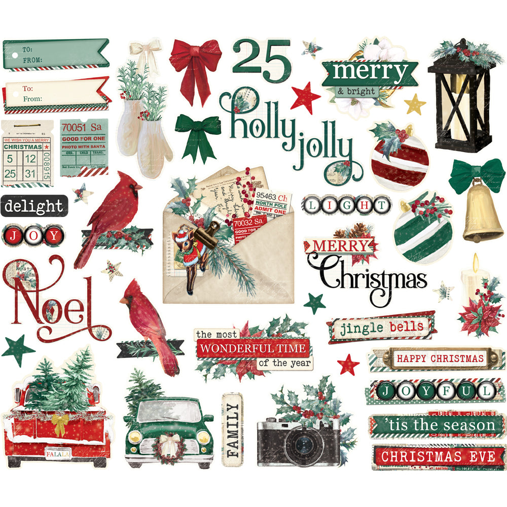 Simple Stories - Simple Vintage 'Tis The Season Collection - Ephemera - Bits and Pieces