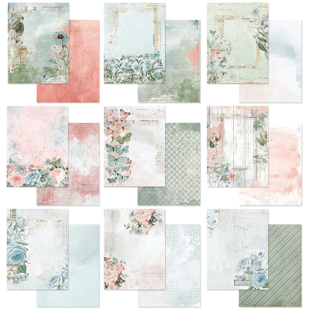 49 and Market - Vintage Artistry Tranquility Collection - 6 x 8 Collection Pack