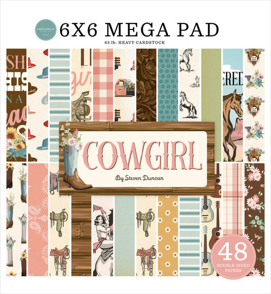 Carta Bella - Cowgirl Collection - 6 x 6 Mega Pad