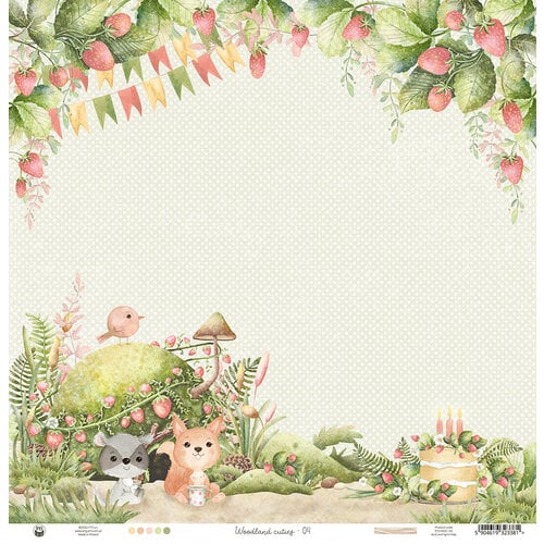 P13 - Woodland Cuties Collection - 12 x 12 Double Sided Paper - 04