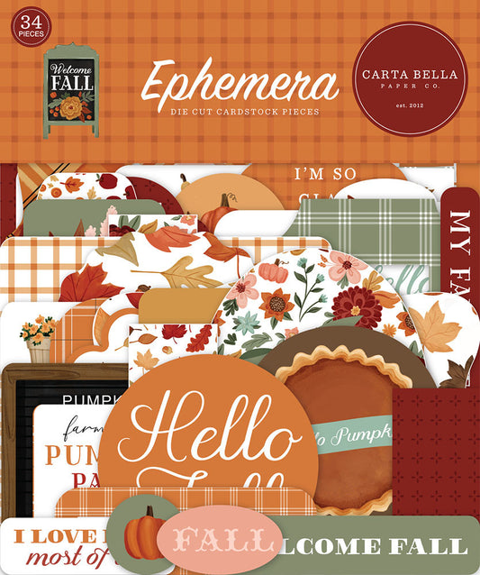Carta Bella Paper - Welcome Fall Collection - Ephemera