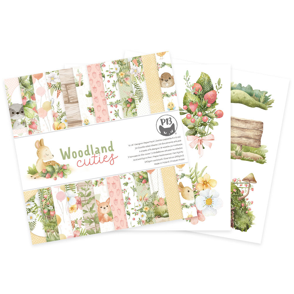 P13 - Woodland Cuties Collection - 6x6 Paper Pad