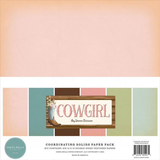 Carta Bella - Cowgirl Collection - 12 x 12 Solids Kit
