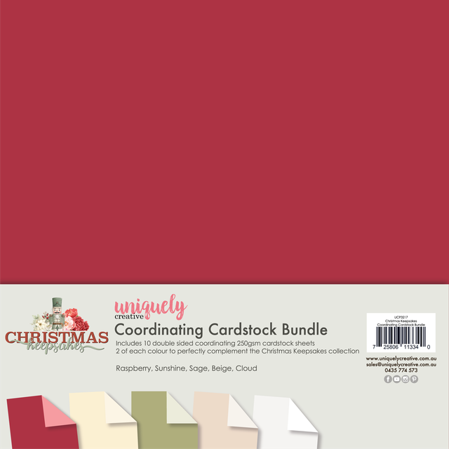 Uniquely Creative - Christmas Keepsakes Collection - 12 x 12 Coordinating Cardstock Bundle (Copy)